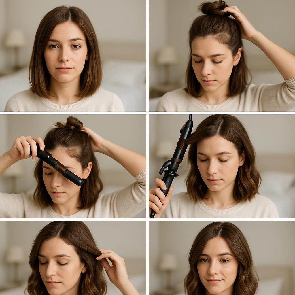 Media melena con ondas naturales