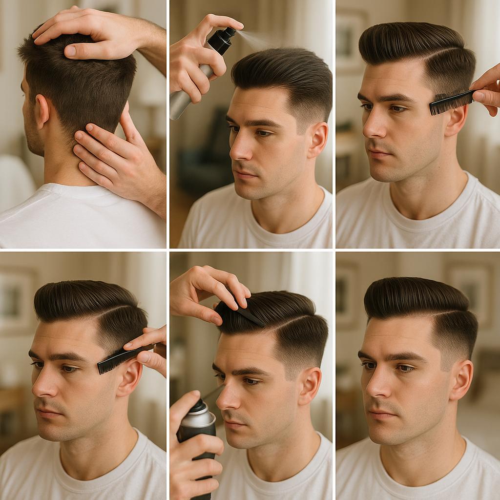 Peinado pompadour militar