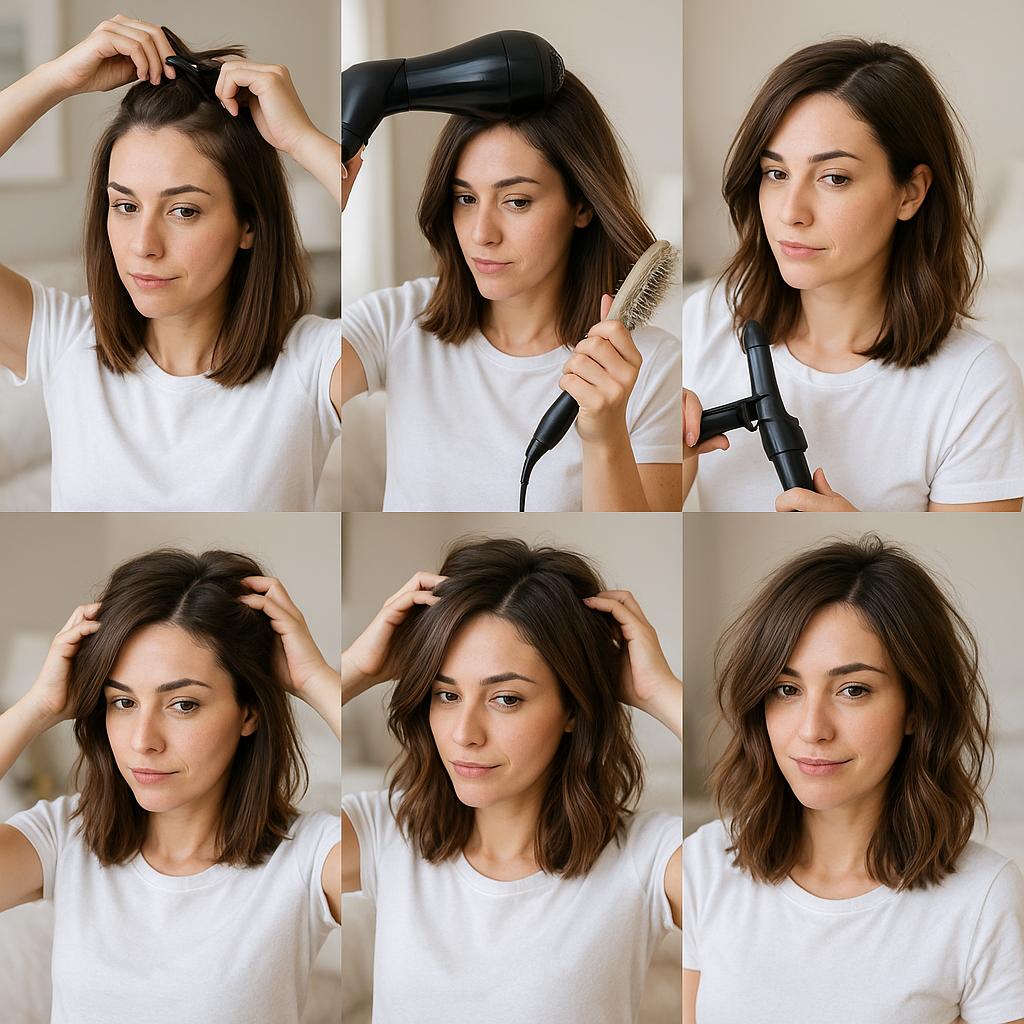 Peinado despeinado con volumen natural