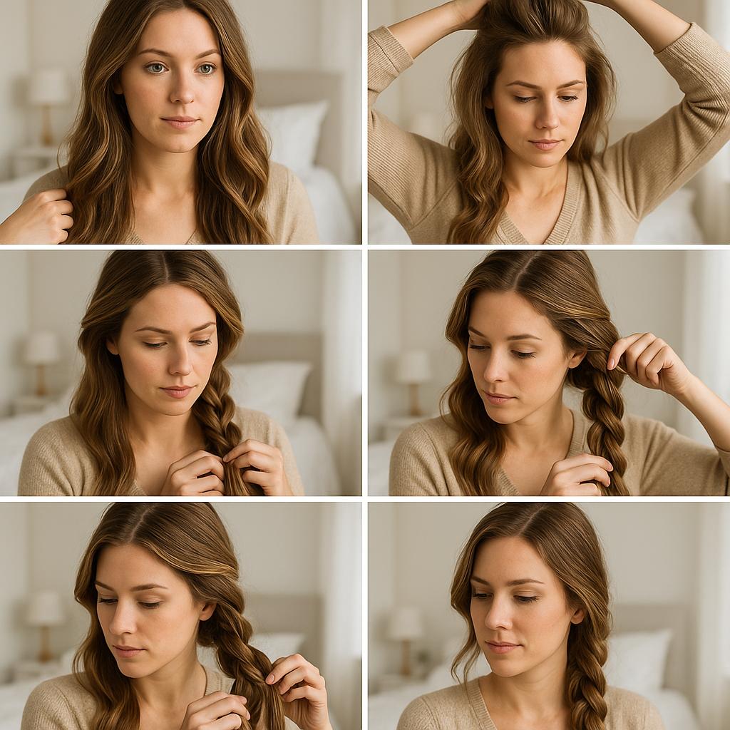 Trenza lateral con volumen natural
