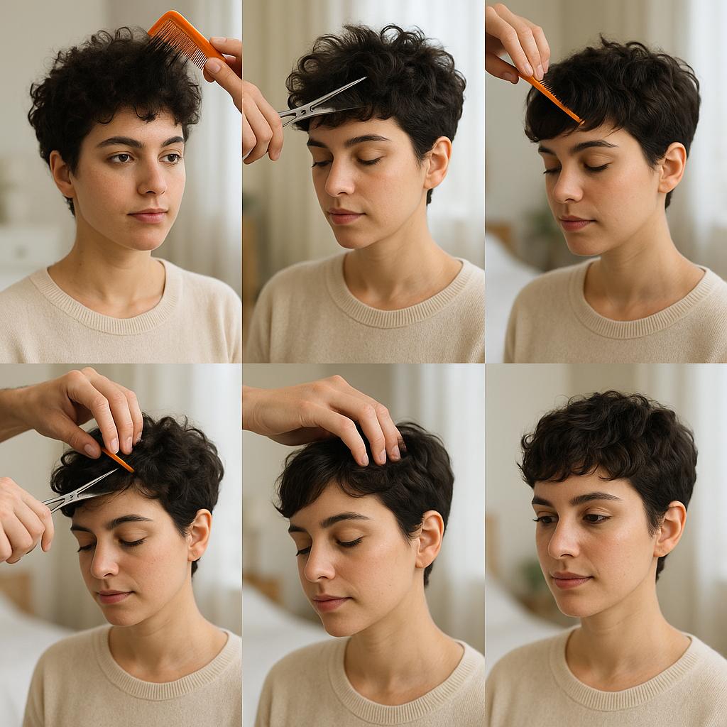 Corte pixie con textura natural