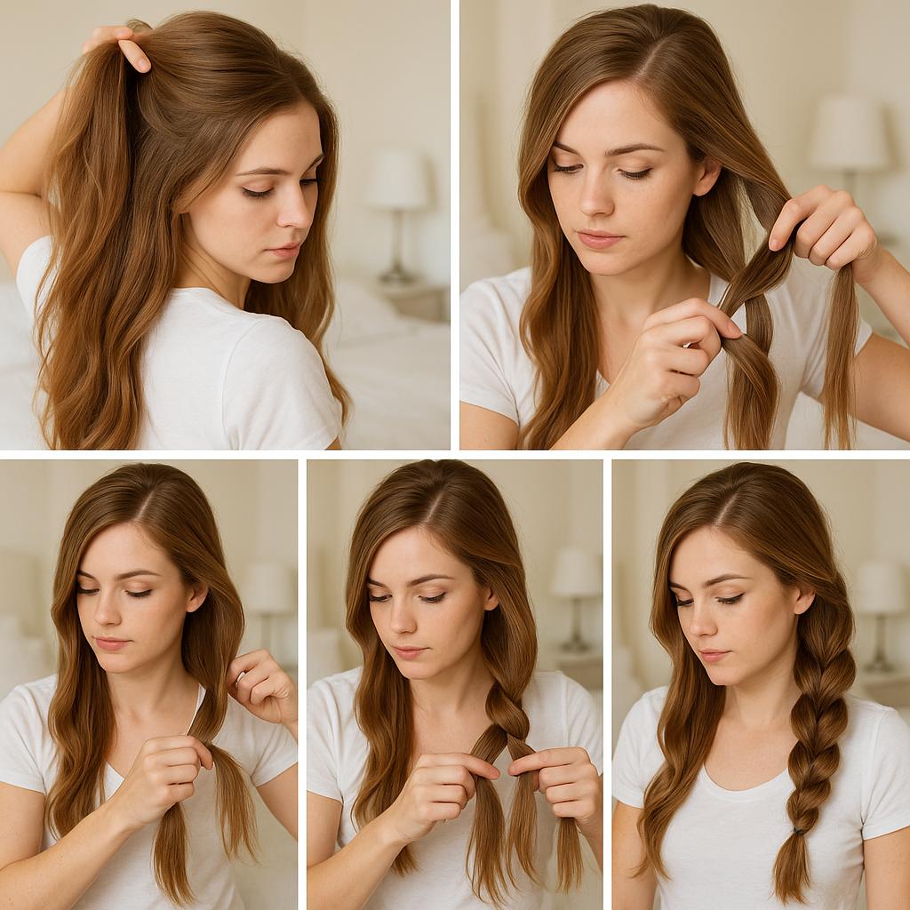 Trenza de nudos lateral con volumen