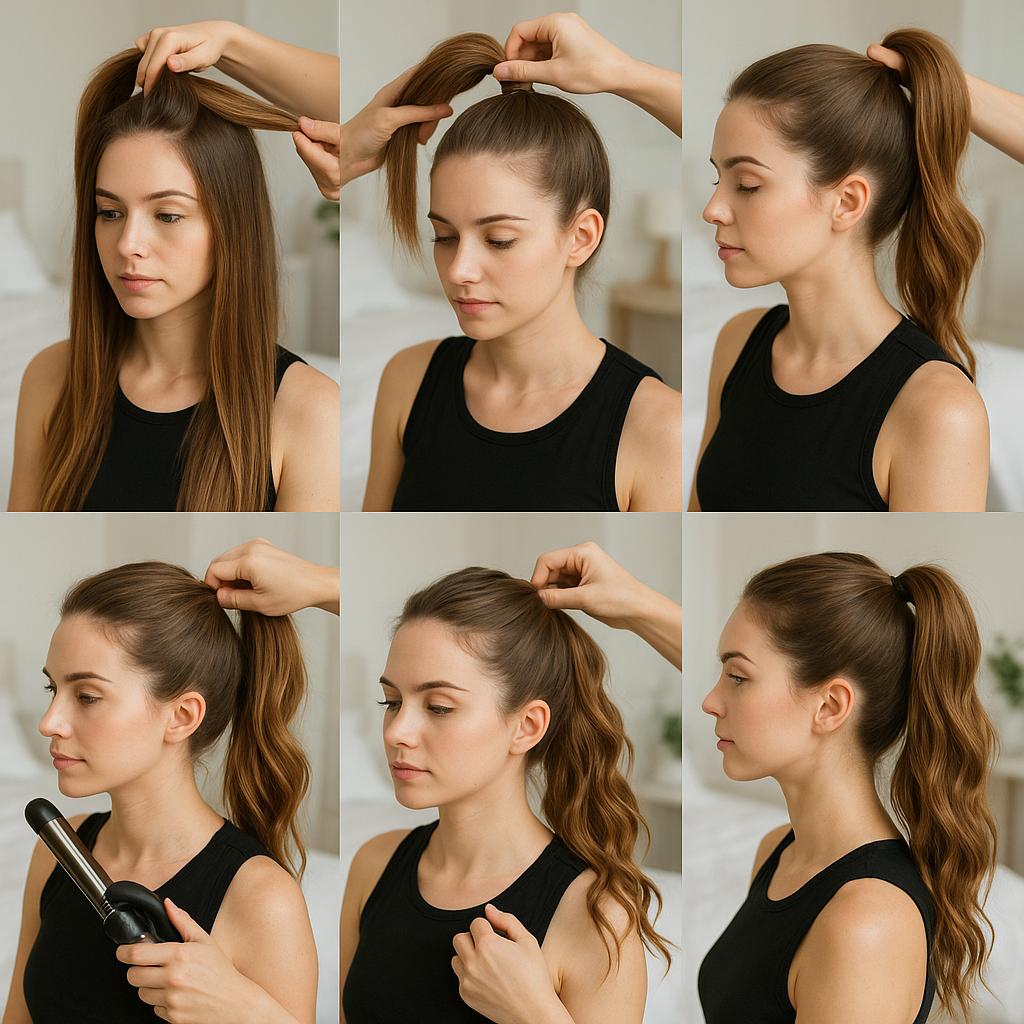 Cola alta con ondas naturales