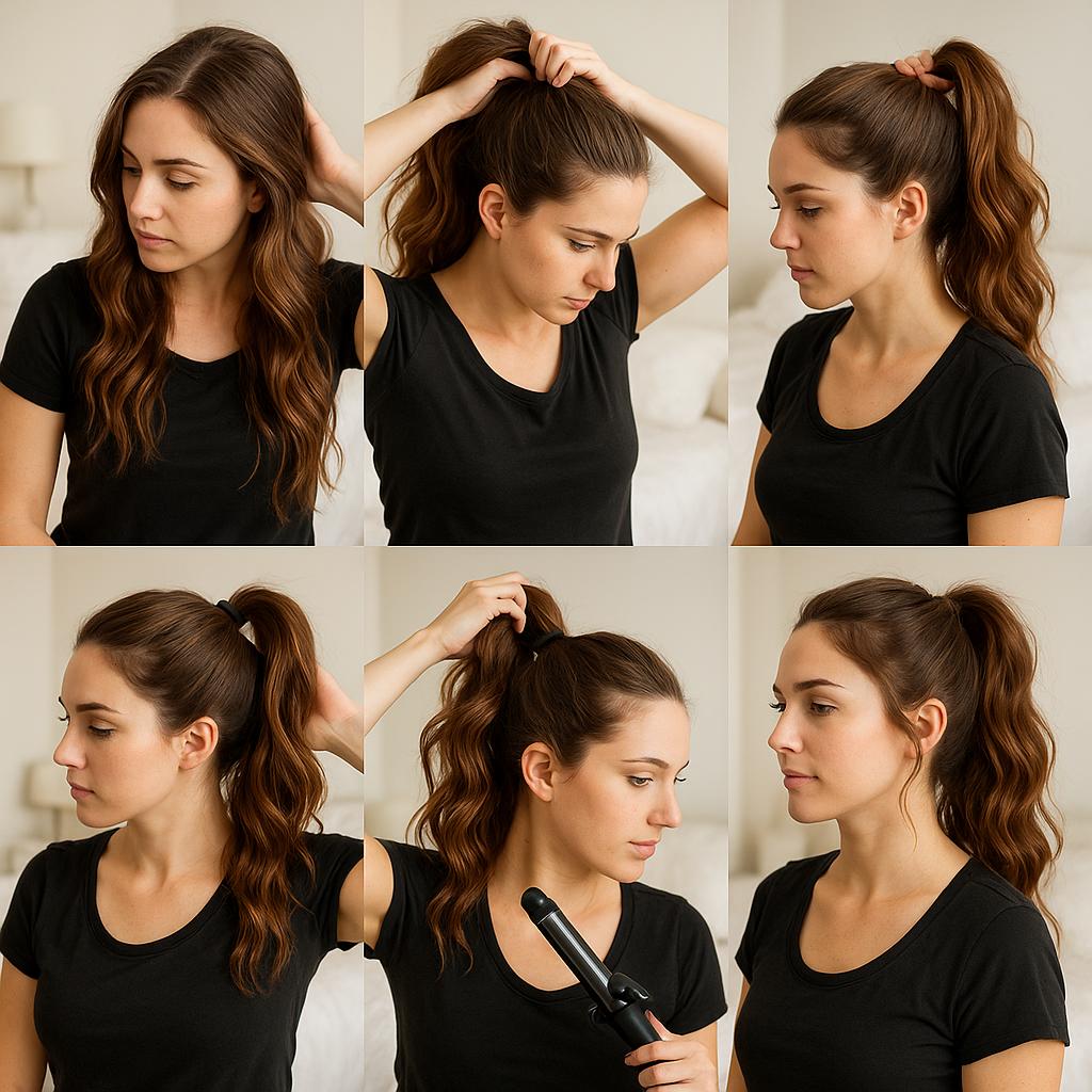 Cola alta con ondas desenfadadas