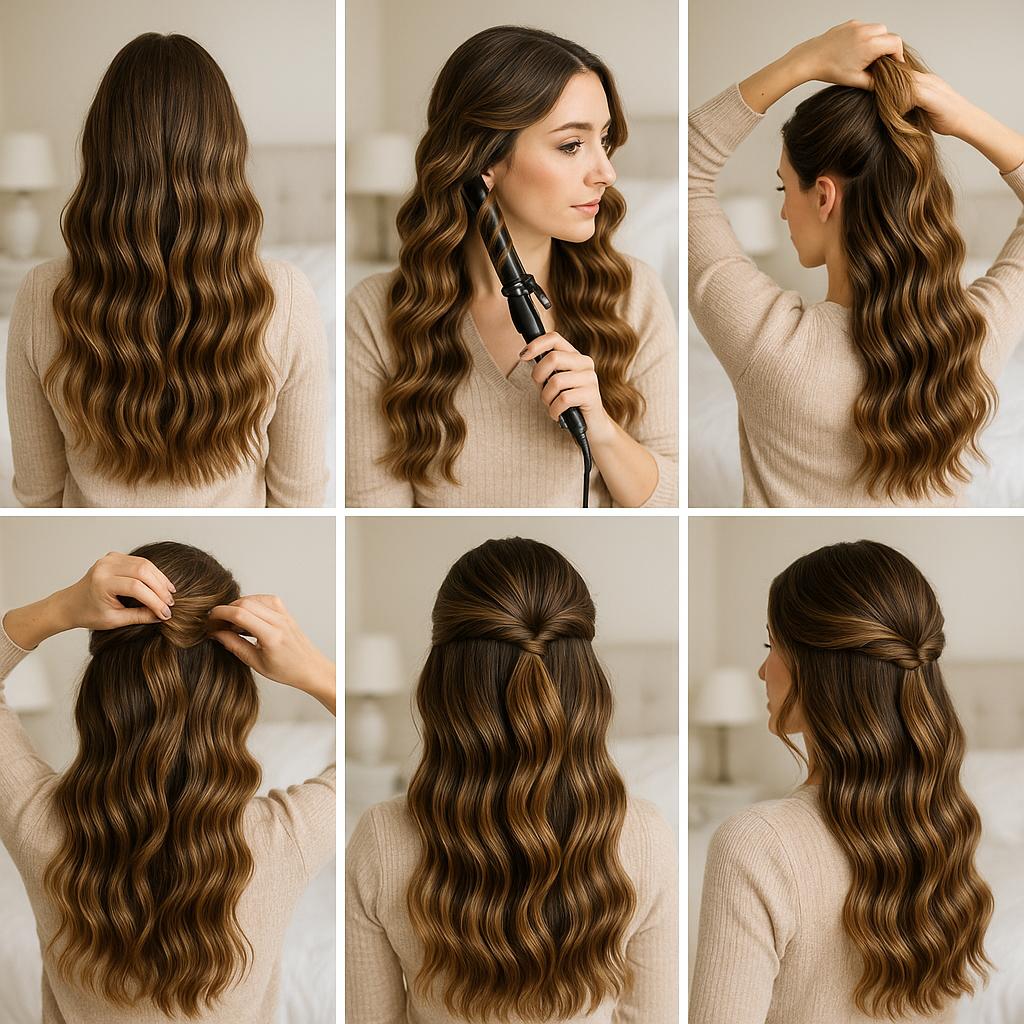 Semi recogido con ondas suaves