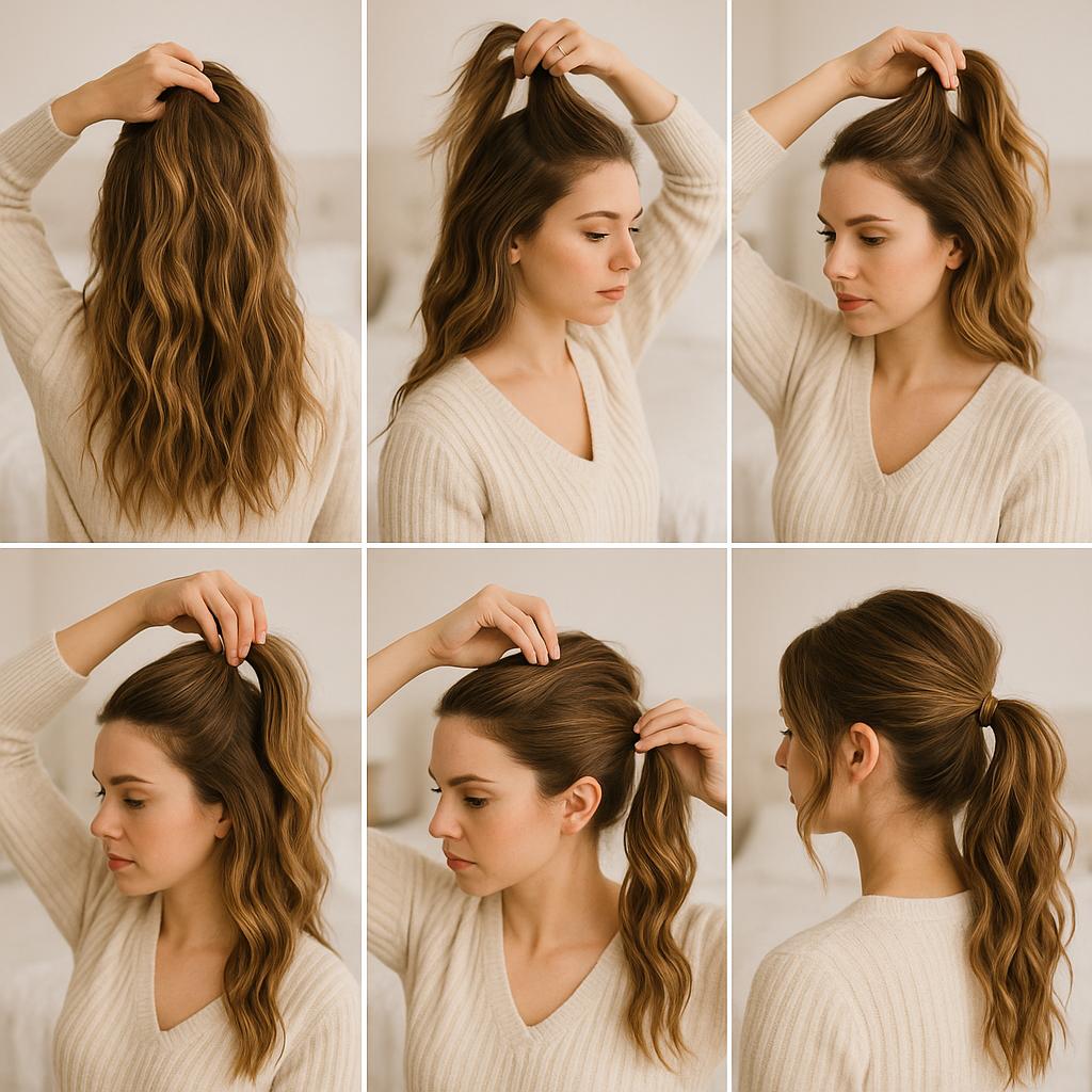 Semi recogido con ondas desestructuradas