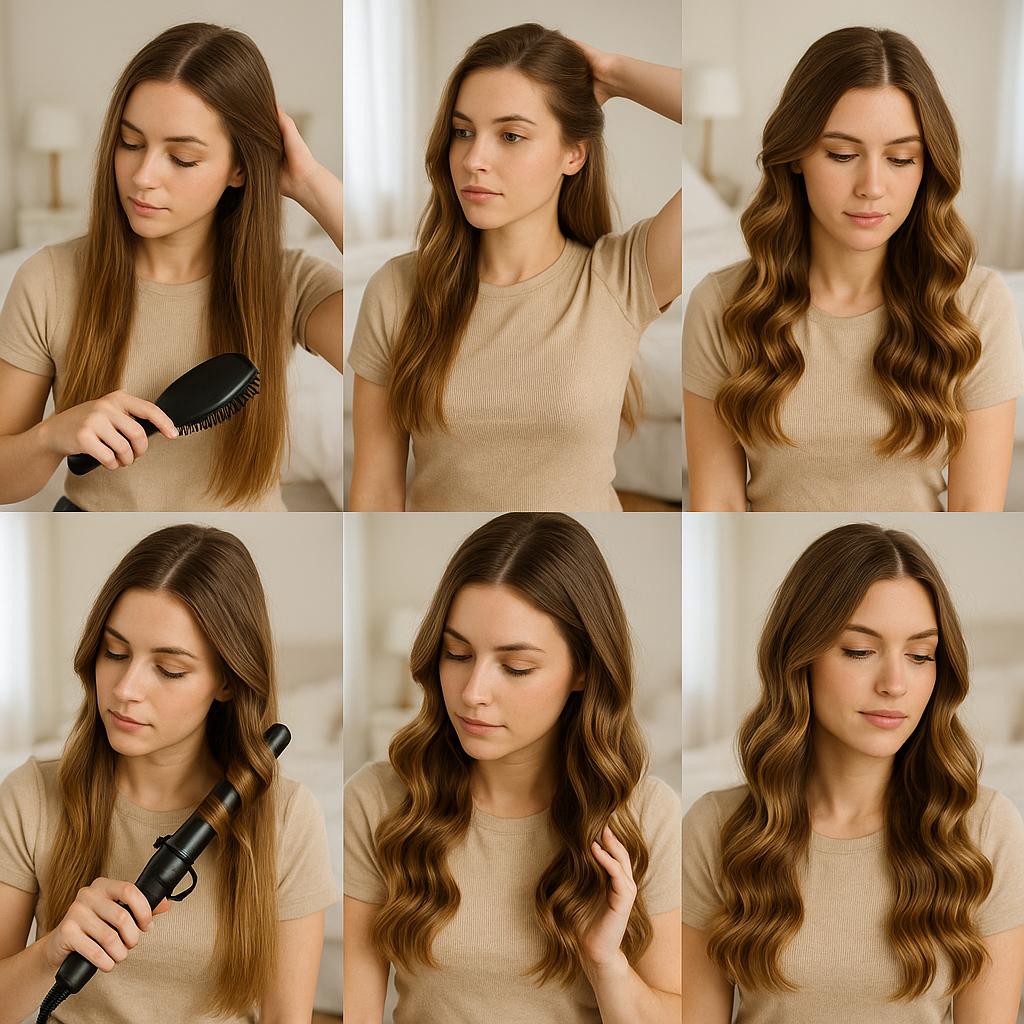 Peinado suelto con ondas y volumen natural