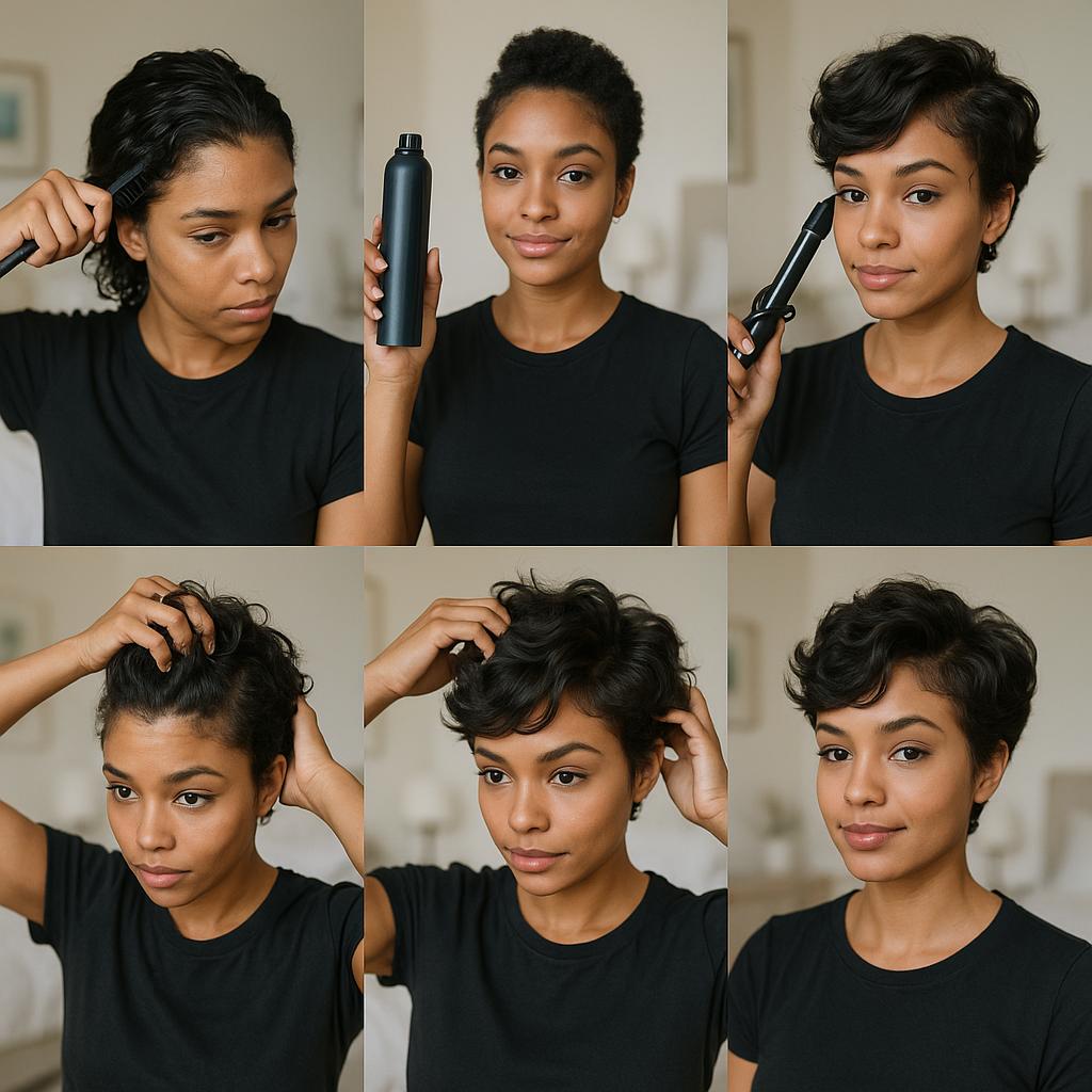 Pixie ondulado con volumen
