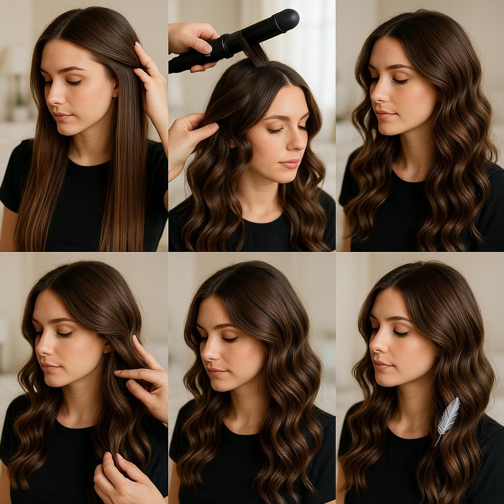 Ondas sueltas con plumas delicadas