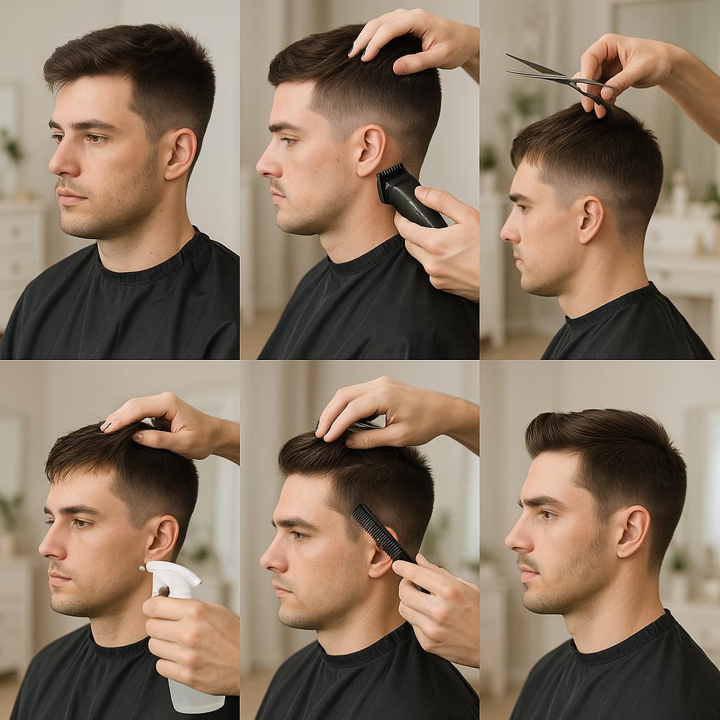 Corte degradado con punta hacia atrás