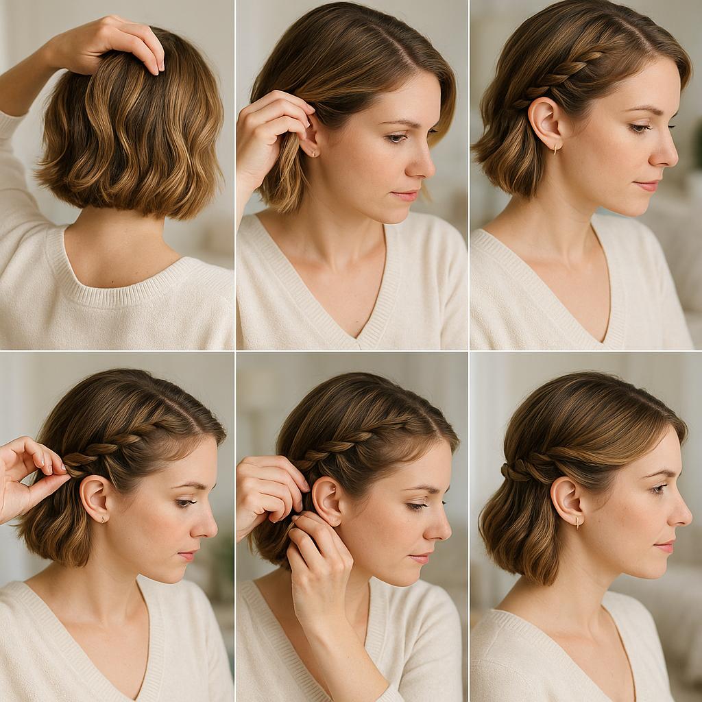 Semi recogido con trenza lateral