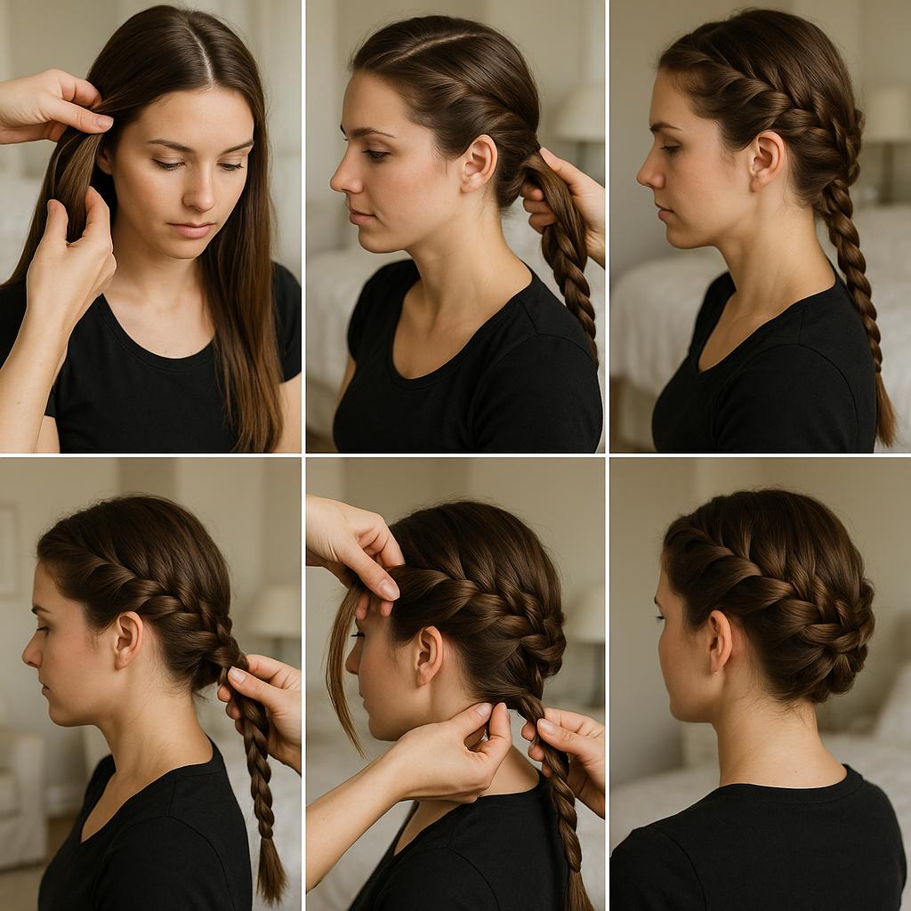 Corona de trenzas de raíz entrelazadas