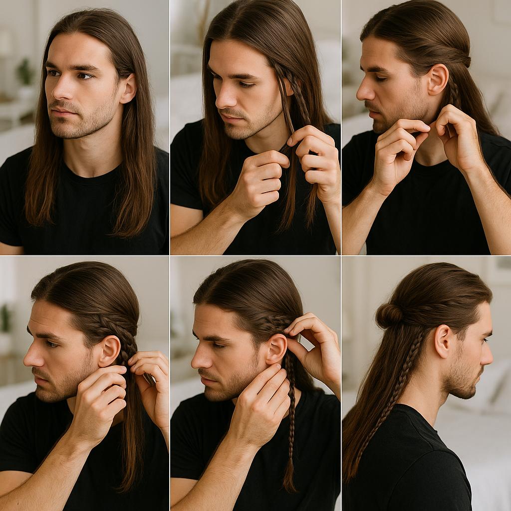 Semi recogido con trenzas laterales