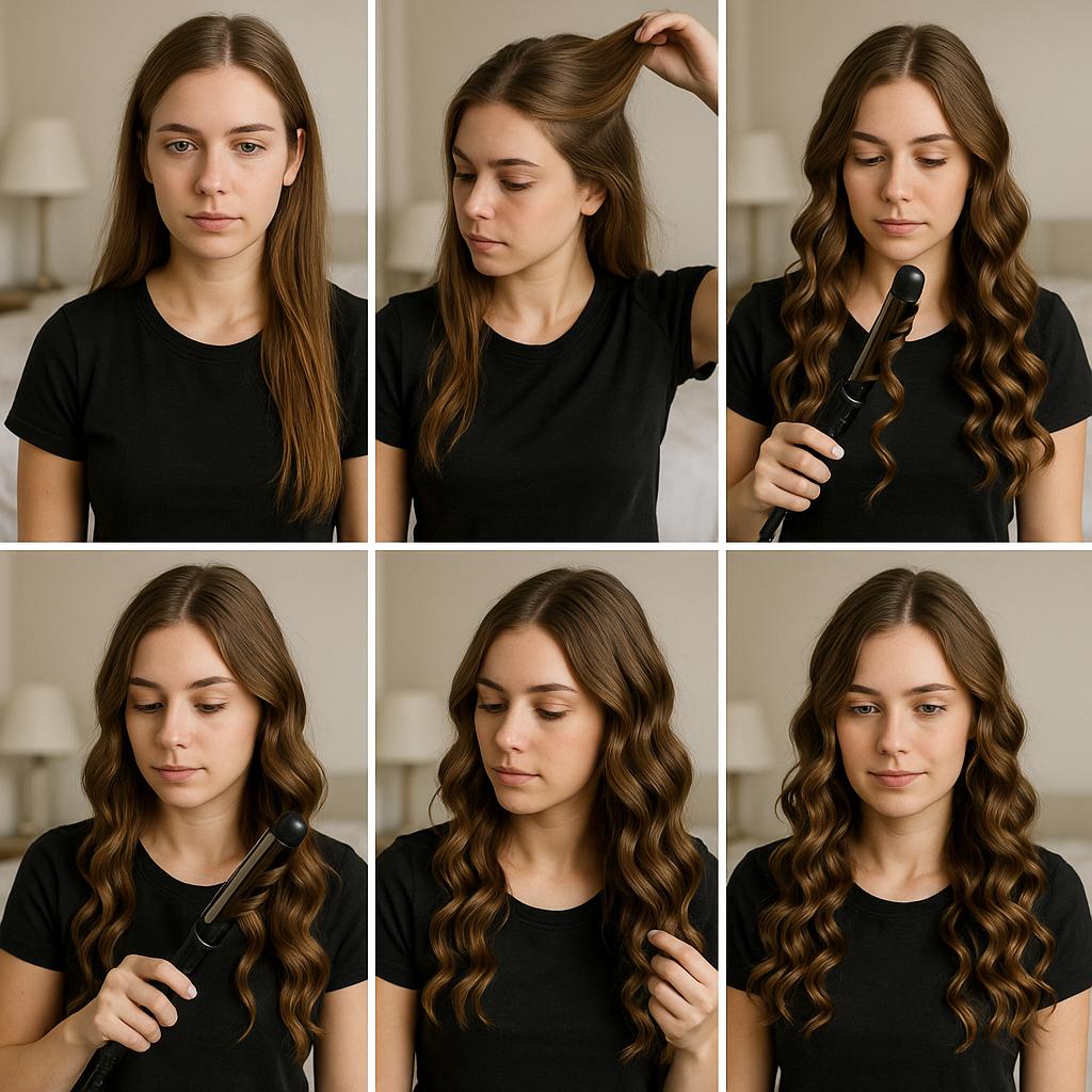 Melena suelta con rizos definidos